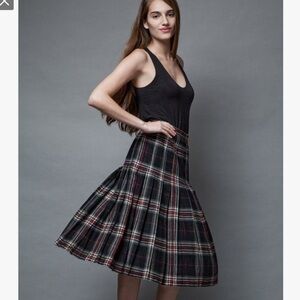 Pendleton box pleat wool skirt